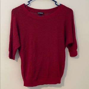 Express - Red fishnet sweater (tank included)
